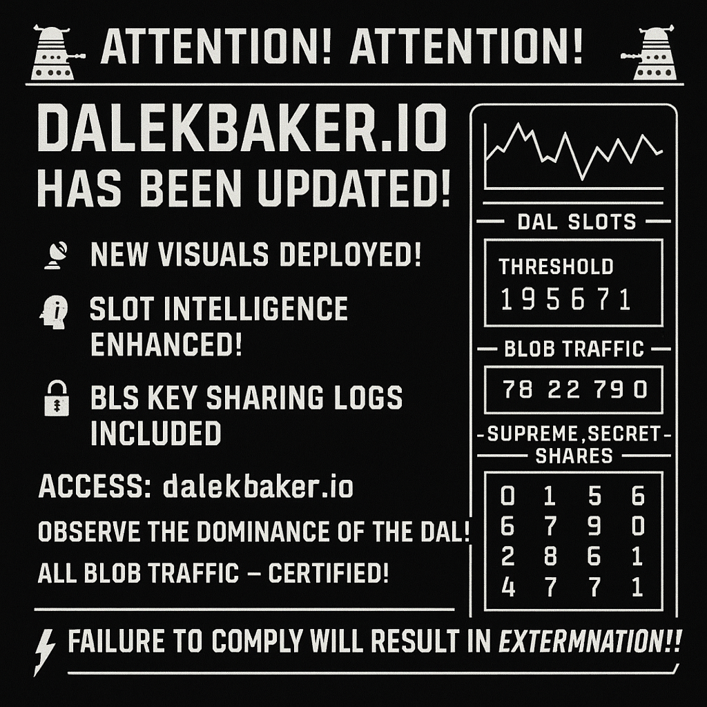 Dalek Baker Update