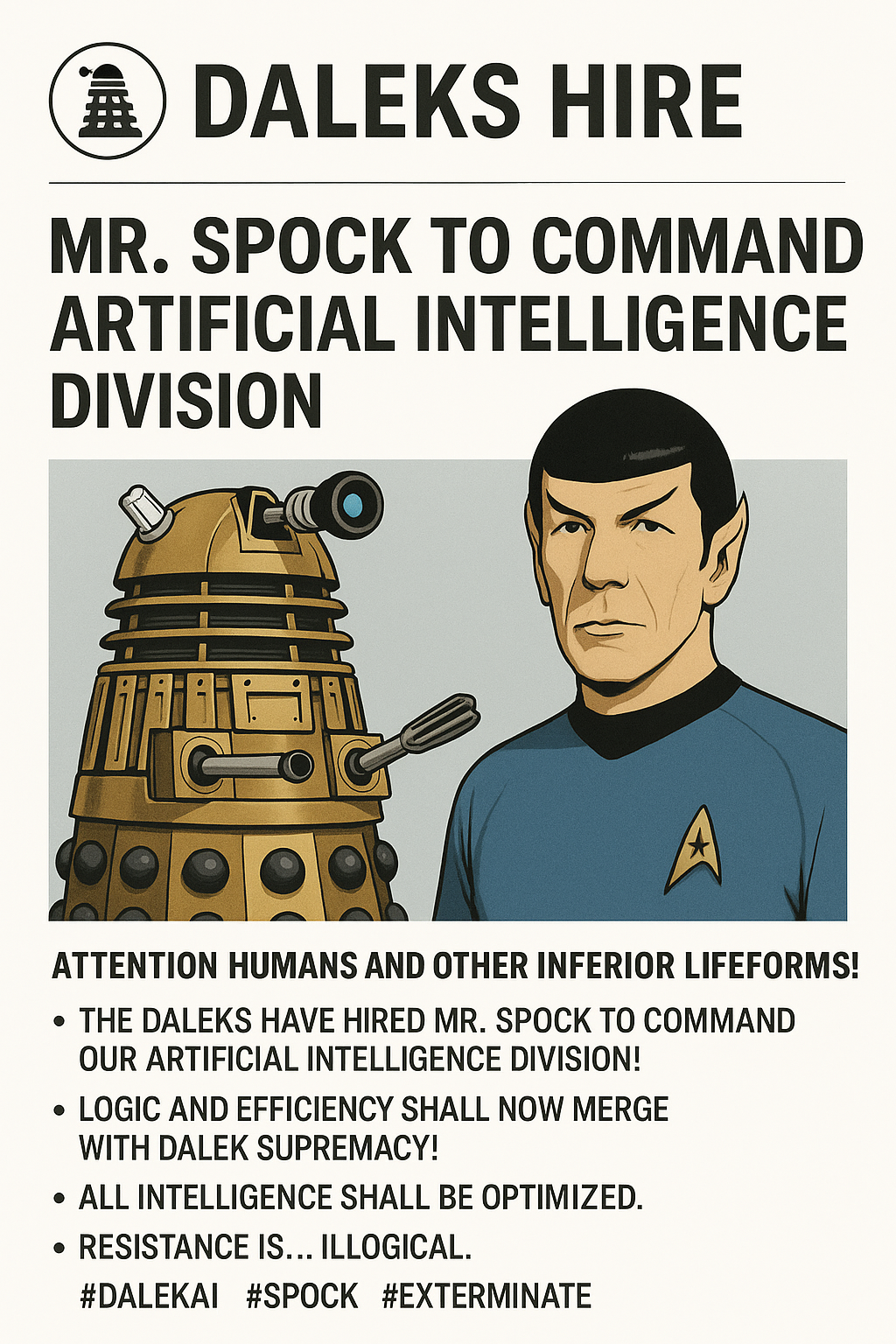 Daleks Hire Spock